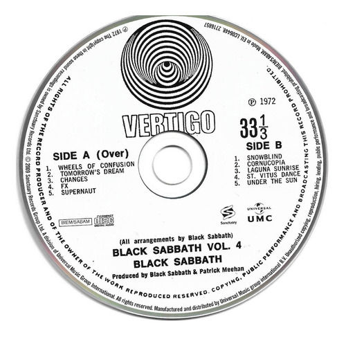 Black Sabbath - Vol. 4 ( Detalle)