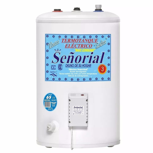 Termotanque Electrico Señorial Conexion Superior 65 Lts