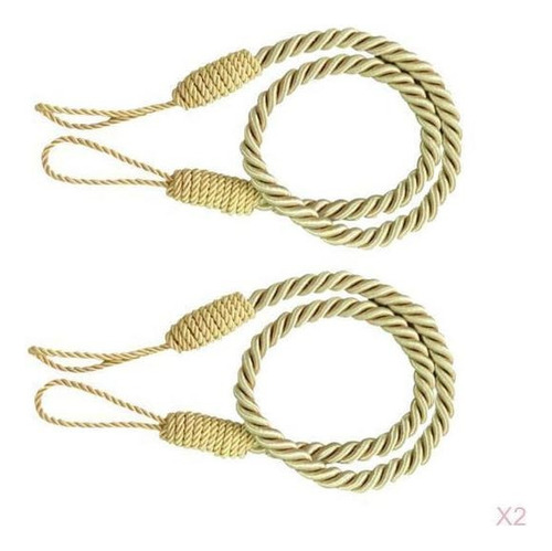 4 Piezas Tiebacks De Cortina Tassel Satin Rope Living Room