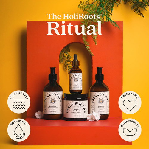 Óleo De Crescimento Capilar Fable & Mane Holiroots Indian 50