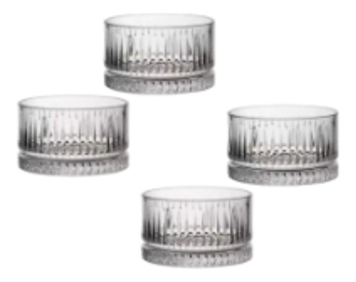 Set 4 Dip Copetinero Pasabahce Elysia Bowl Recipiente Vidrio