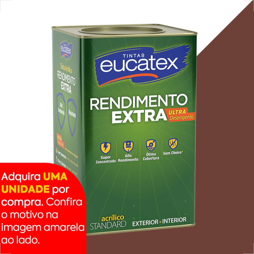 Tinta Latex Eucatex Rendimento Extra Chocolate 18l