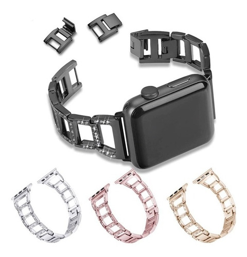 Correa Apple Watch Extensible Metal Cristal Serie 1 2 3 4 5