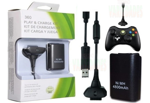 Carga Y Juega Xbox 360  Kit  Juega Sin Parar Nuevo