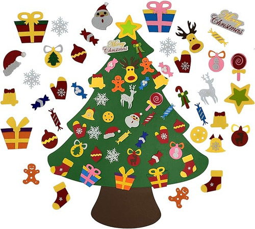 Arbol De Navidad De Fieltro De 4 Pies Para Niños Pequeños Co