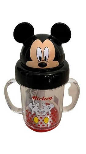 Vaso Entrenador Con Asas Y Popote Minnie, Mickey Mouse