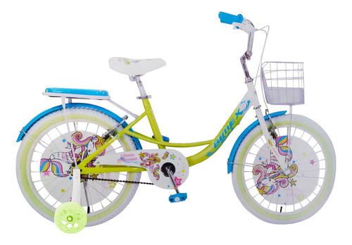 Bicicleta Supermex R16pr Para Niñas - Rodado 16, V-brakes Princess Verde 16 "