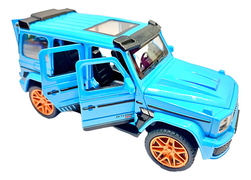 Auto Mercedes Benz G700 Brabus Coleccion Metal Esc 1:32 Celeste