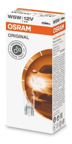 Bombillo Osram Original Wedge Base W5w 12v 5w Tienda Fisica