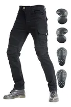 Comprar Pantalones Motociclista Hombre Mezclilla Protectores Rodille