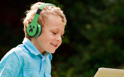 Auriculares Bluetooth Ekids Minecraft Kids Con Micrófono