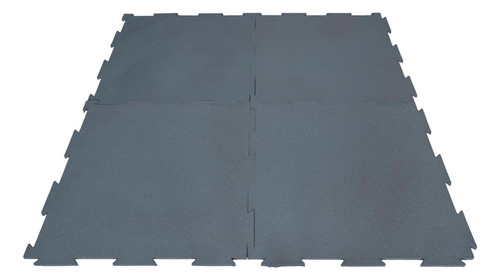 Piso De Caucho Reciclado Antiderrapante 10m2 Uso Rudo (40pz) Gris