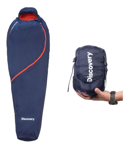 Saco De Dormir Dx100 Expedition Pro Discovery Ultraliviano Y Color Azul marino