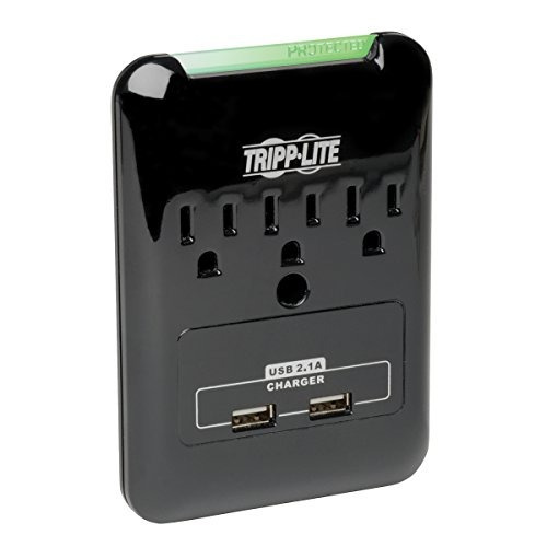 Tripp Lite 3 Outlet Portable Surge Protector Power Strip