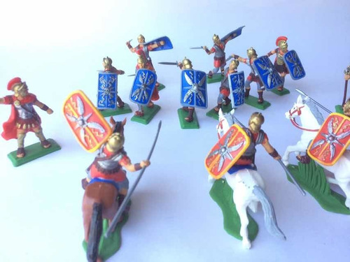 Soldados Romanos Gladiadores 2 Soldaditos De Plástico