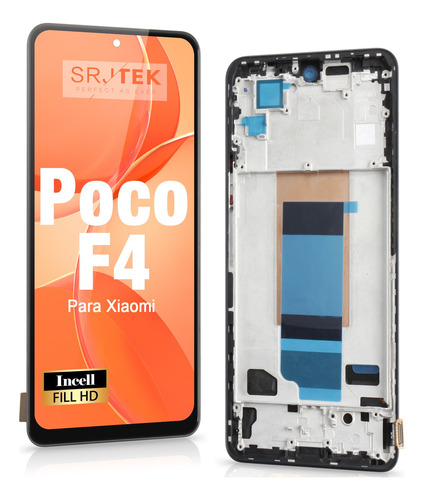 Tela Frontal Display Para Xiaomi Poco F4 Com Aro Incell