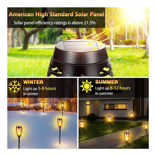 Luz De Llama Solar De 12led For Exteriores, Antorchas