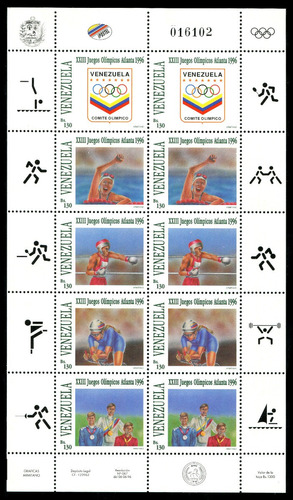 Venezuela: 1996 Juegos Olimpicos, M-nh