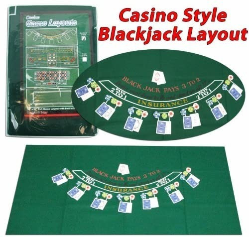 Blackjack. Fieltro/paño De Juego Tamaño Profesional