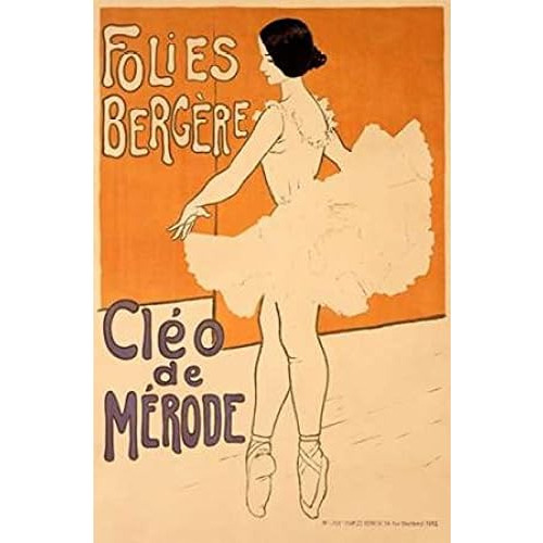 Póster De Folies Bergère/cleo De Merode Impreso Por D...