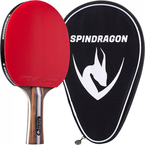PRO-SPIN Pala de Ping Pong con Fibra de Carbono – Madera 7-ply
