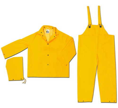 Mcr Safety 2003xl Classic Pvc-polyester 3-piece Rainsuit Wit