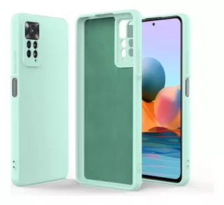 Capa de silicone fina para Xiaomi Redmi Note 11 Pro - cor menta