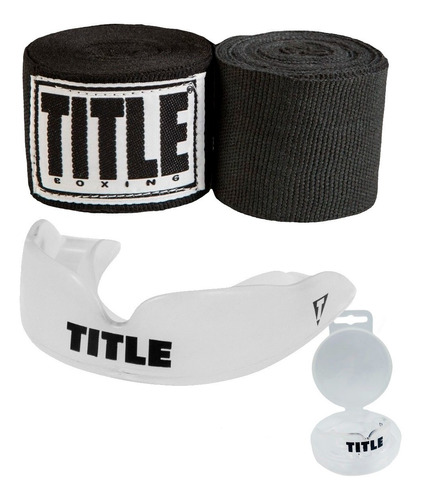 Kit Muay Thai Boxe Bandagem Elástica 3 Mts + Protetor Bucal