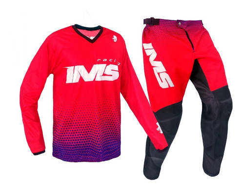 Conjunto Ims Mx Camisa + Calça Vermelho/azul Lançamento