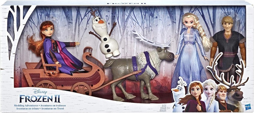 Frozen 2 Set Muñecas Aventuras En Trineo Caja Dañada