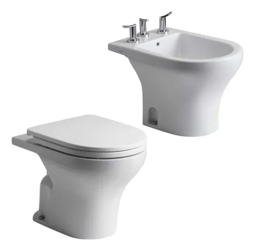 Combo De Sanitarios Veneto Inodoro Y Bidet 3 Agujeros