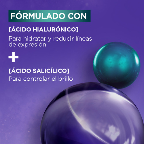 Gel Crema Facial Revitalift Ácido Hialurónico Anti-brillo Todo Tipo De Piel Día/noche