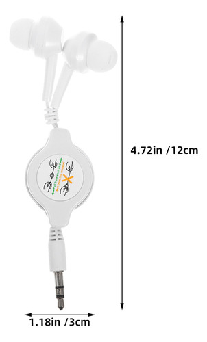 2 Unidades De Fones De Ouvido Retráteis Duplos Mp3