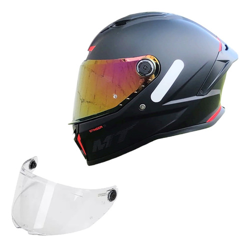 Combo Capacete Mt + Viseira Extra - Esportivo Narigueira