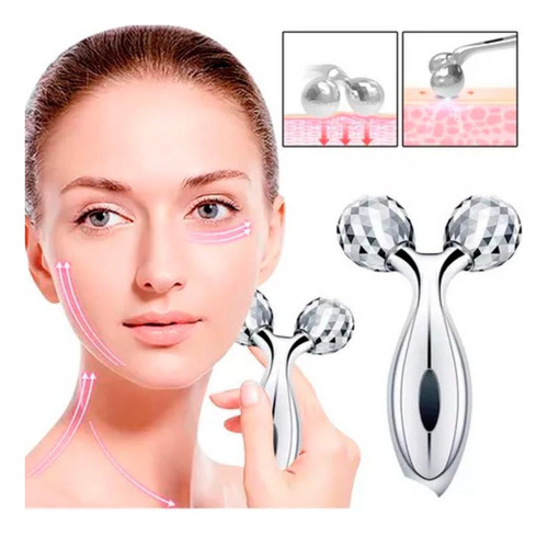 Massageador Facial 3d Roller Spa Rejuvenescimento Limpador