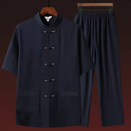 Conjunto De Verano Con Traje De Lino Y Algodón Grandpa