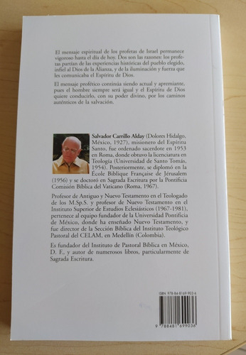 Libro La Espiritualidad De Los Profetas De Israel