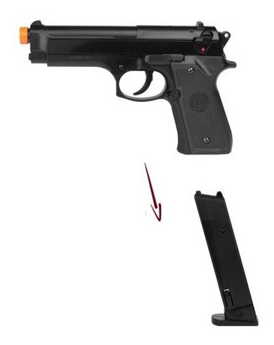 Pistola Airsoft Spring Kwc Beretta M92 + Bbs 0.12g + Maleta