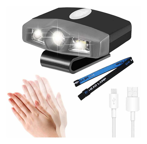 Ultra Bright Mini Hands Free Led Headlamp Flashlight-usb Rec