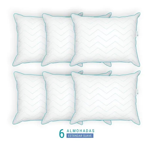 Almohada Sognare Fussion 6 Pack Tama o Est ndar Suave Cuotas