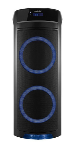 Parlante Torre Noblex Mnt390 Tower System Bluetooth Luces Color Negro