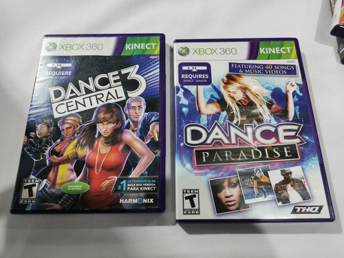 Kinect + Dance Central 3 + Dance Paradise Xbox 360 (Usado)