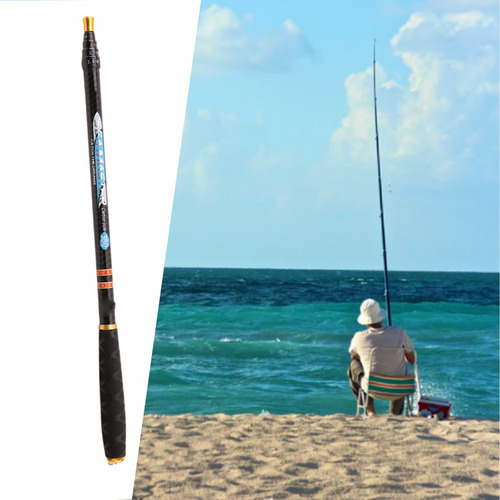 Caña De Pescar Telescópica Poste De Mar Negro 4.5m