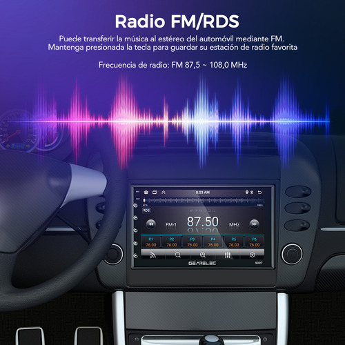 Autoestéreo Gearelec 9007232K Carplay led cam audio para automóvil