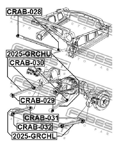 Imagen 4 de 7 de Buje Barra Superior Control C/p Jeep Grand Cherokke 05 10 Sp