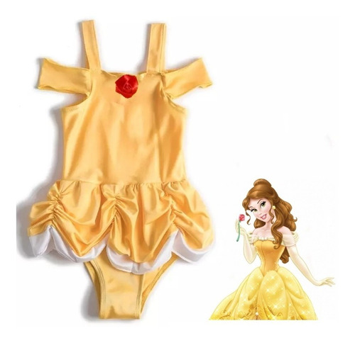 Hermoso Traje De Baño De Princesa Bella Y La Bestia Disney 