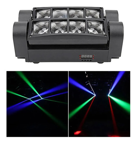 Disco Cabeza Móvil Audio Rítmico Rgbw Megaluz Mini Bar Beam