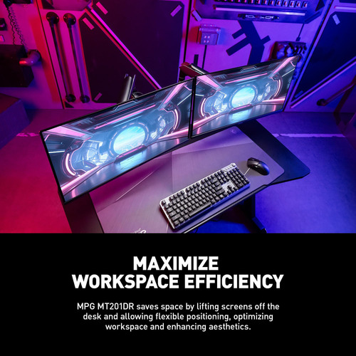 Msi Mpg Mt201dr - Armas De Soporte De Doble Monitor Rgb Rgb