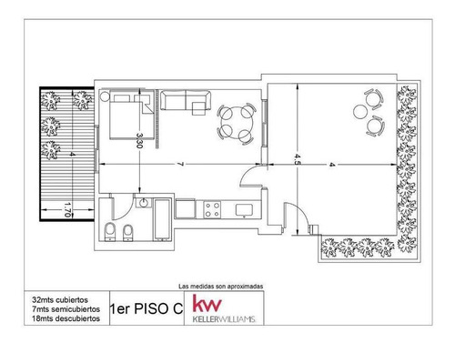 Imagen 25 de 25 de Monoambiente Con Patio Y Cochera En Excelente Zona De Núñez