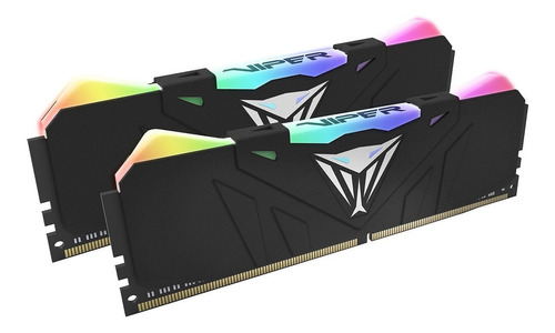 Memoria RAM Viper RGB gamer color negro 16GB 2 Patriot PVR416G320C6K